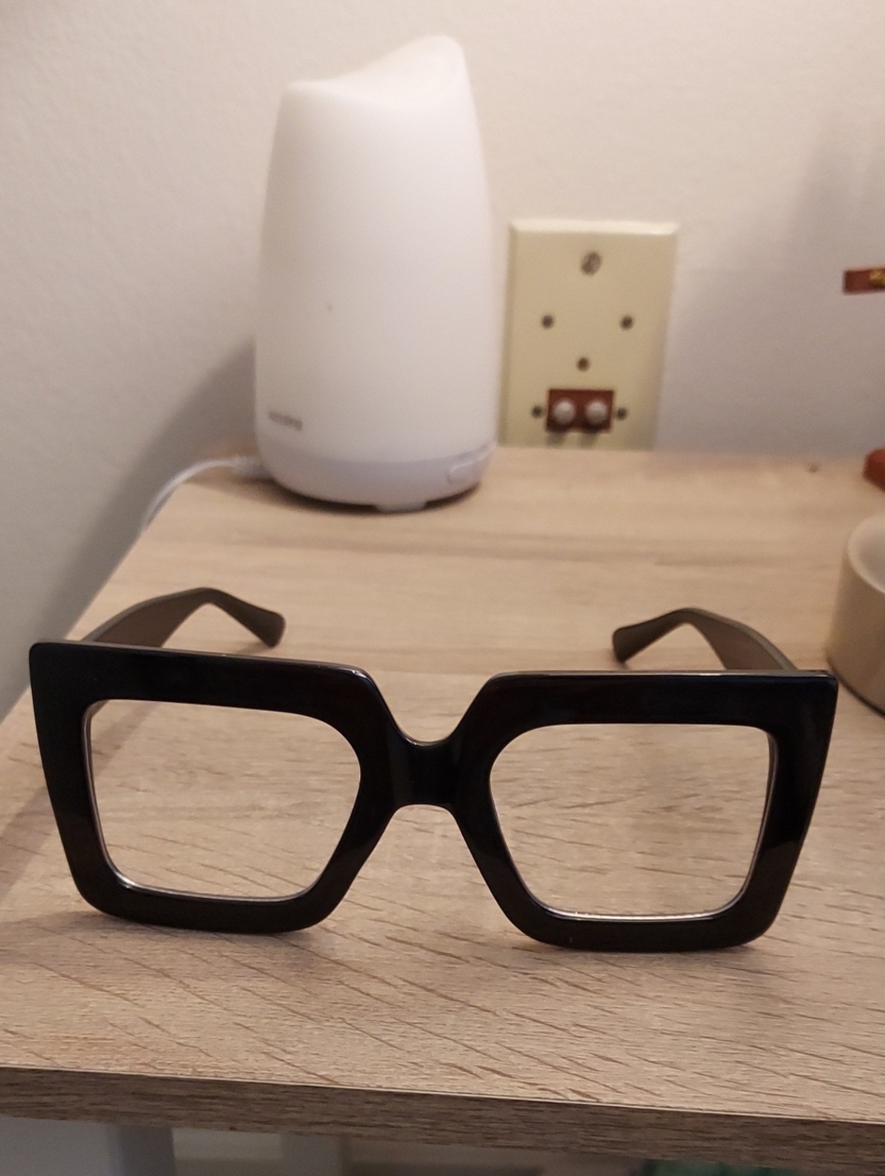 Classic Oversized Square Glasses in Black